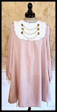 Ank Rouge Pink Napoleon Striped Mini Dress Size M Jirai Kei Japan J Fashion